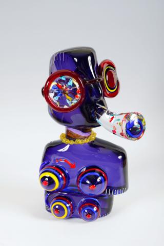 La soprano calva (5-8).Vidrio de murano. 46 x 33 cm.1998