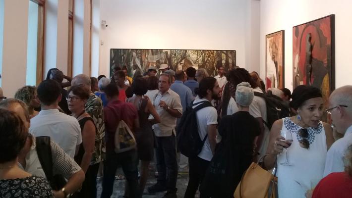 Moments of the exhibition of Finale Wolrds in Maxima Gallery-Studio