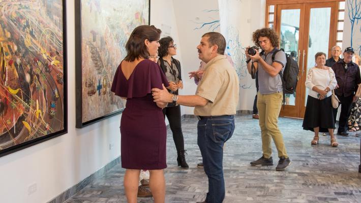 Momentos de la apertura de Máxima Estudio-Taller. Momentos de la apertura de Máxima Estudio-Taller.