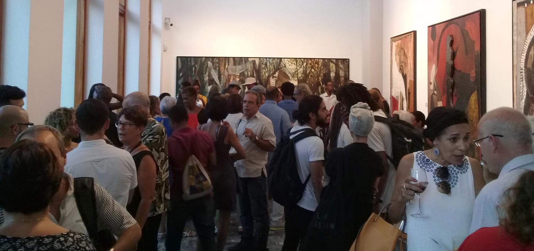 Moments of the exhibition of Finale Wolrds in Maxima Gallery-Studio